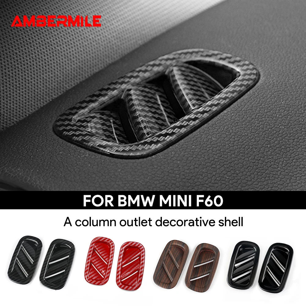 

AMBERMILE ABS for Mini Cooper F60 Countryman Dashboard Air Outlet A Column Vent Cover Decoration Interior Frame Car Styling