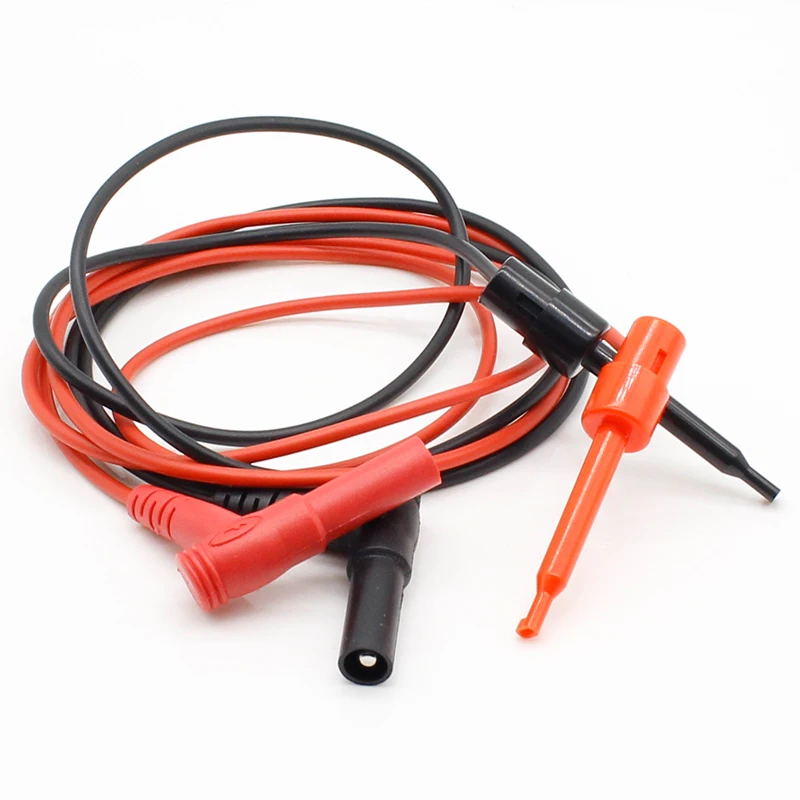 1pair Banana Plug To Test Hook Clip Probe Cable For Multimeter Test Equipment