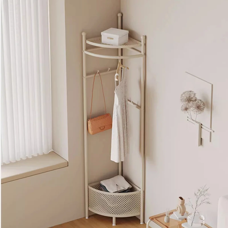 Minimalist ชั้นวางเสื้อผ้าชั้นยืนฟรีมุมโลหะ Coat ขาตั้งห้องนอนบ้านโมเดิร์น Cabides Para Roupa Hall เฟอร์นิเจอร์