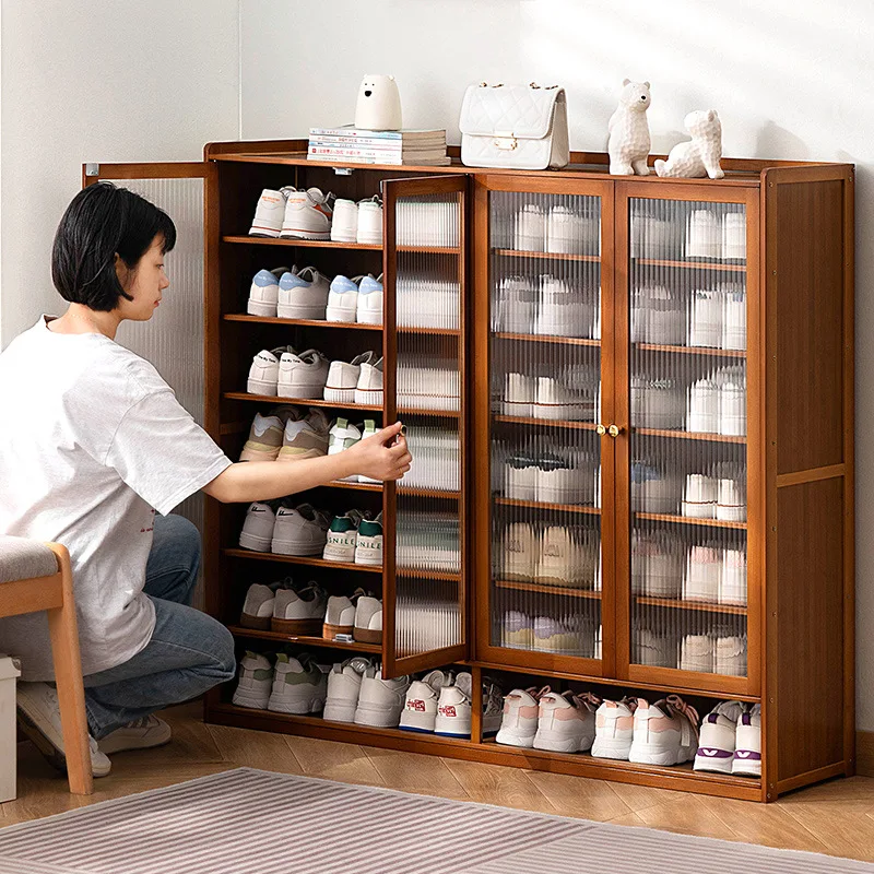 Household door shoe cabinet entrance storage integrated door corridor multi-functional shoe cabinet with door multi-layer shoe