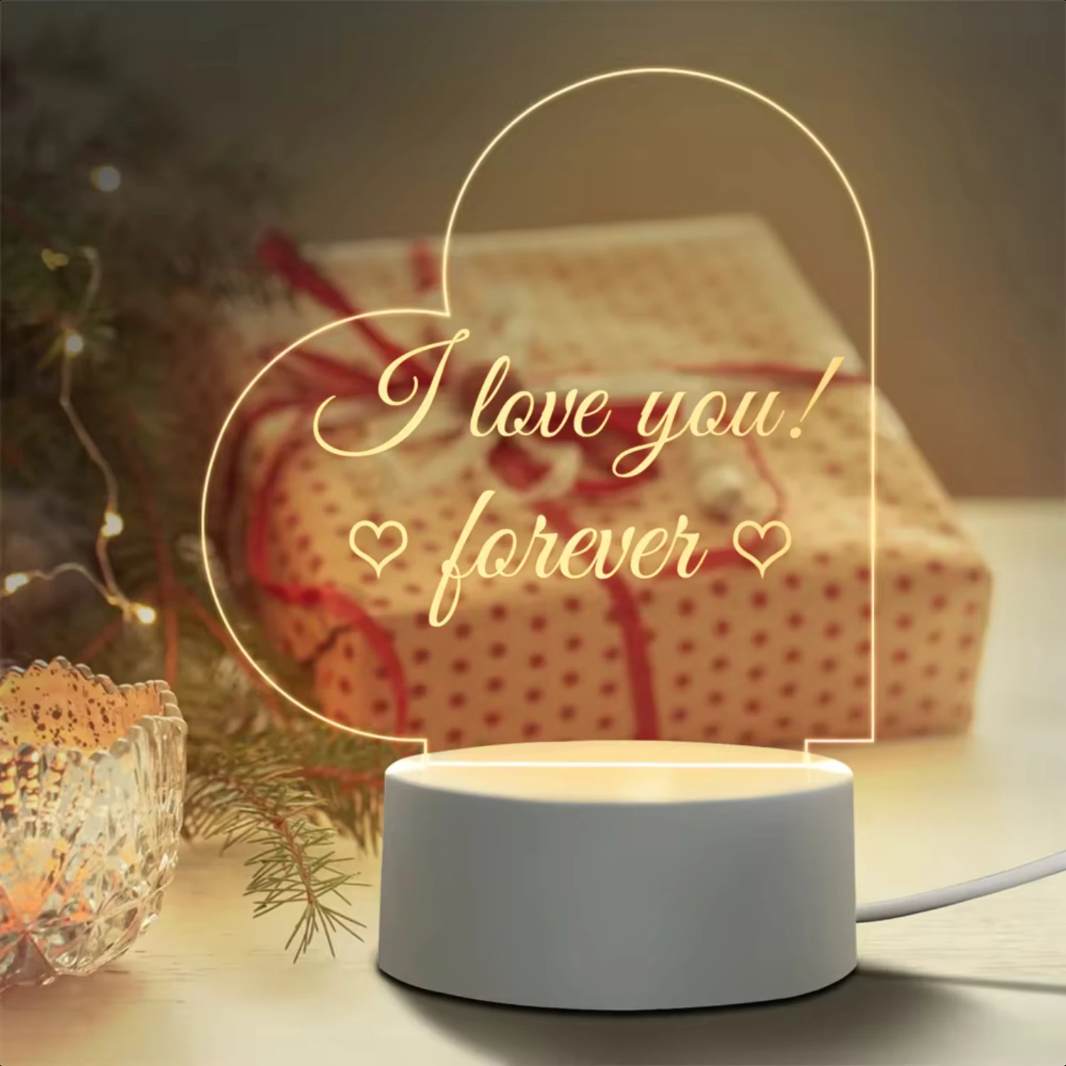 

New Creative Night Light Note Board Message Board Holiday Light with Pen Gift USB Power Decor Lamp Children Girlfriend Decor