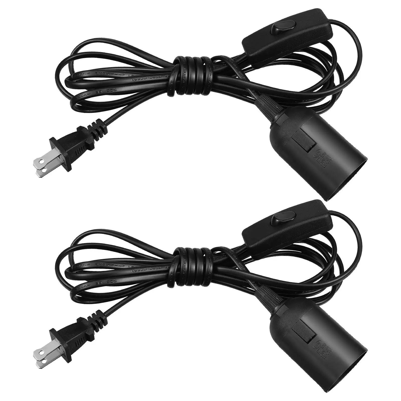 

Комплект из 2 патронов для лампы с кабелем и выключателем, основание для лампочки из АБС-пластика для подвесных светильников, для наружного и внутреннего освещения, вилка стандарта США