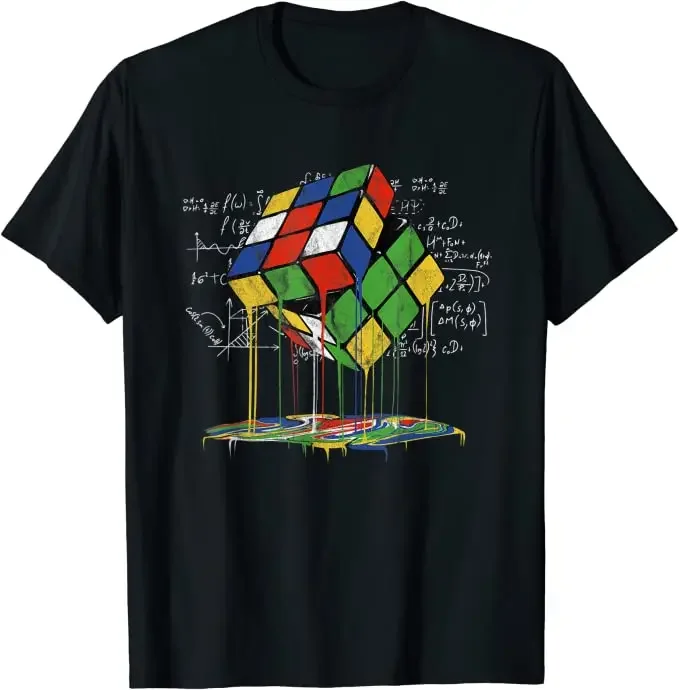 Math Lovers Students Nerds Graphic Tee Tops Schoolwear Clothes Novelty Gifts I Solve Cubes Superpower Funny Speed Cubing T-Shirt