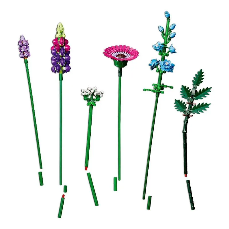 Kreatywny Nowy Zestaw Klocków 'ICONS Eternal Flowers Bouquet 10313', Kwiaty Wieczne, Dekoracja Domu, Zabawki dla Dziewczynek, Prezent na Urodziny, Romantyczne Zabawki