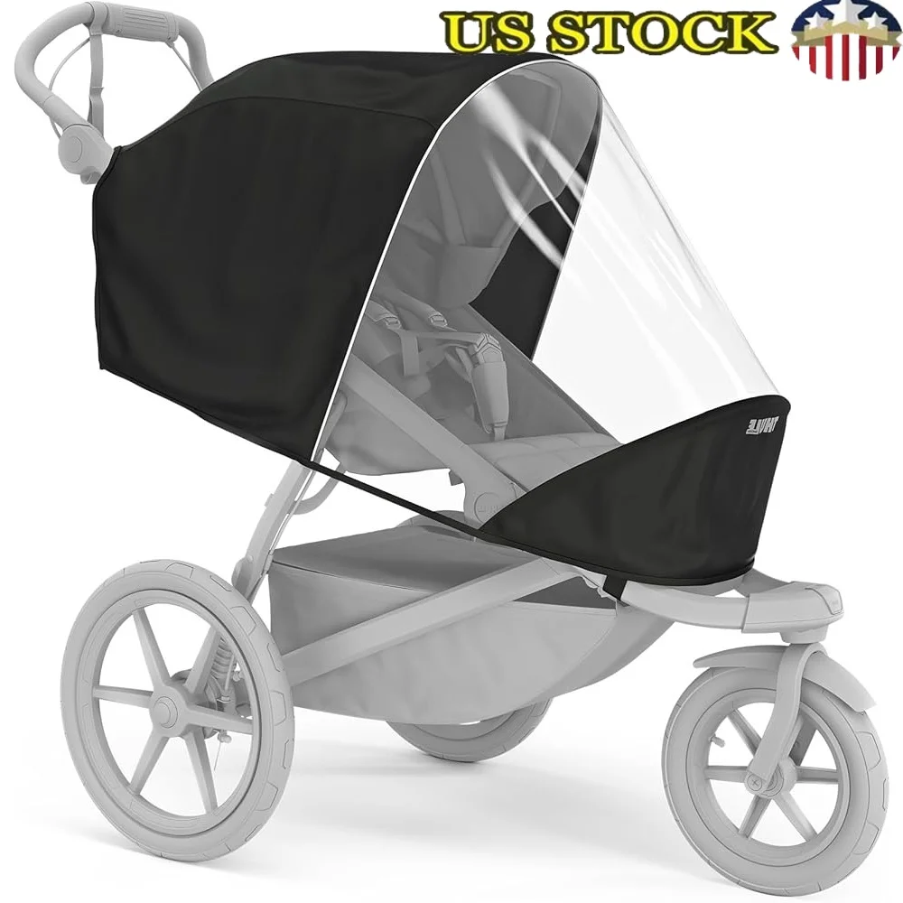 

Urban Glide 3 Rain Cover Waterproof Child Shield Simple Installation Transparent Polyester Material Wind Protection Black