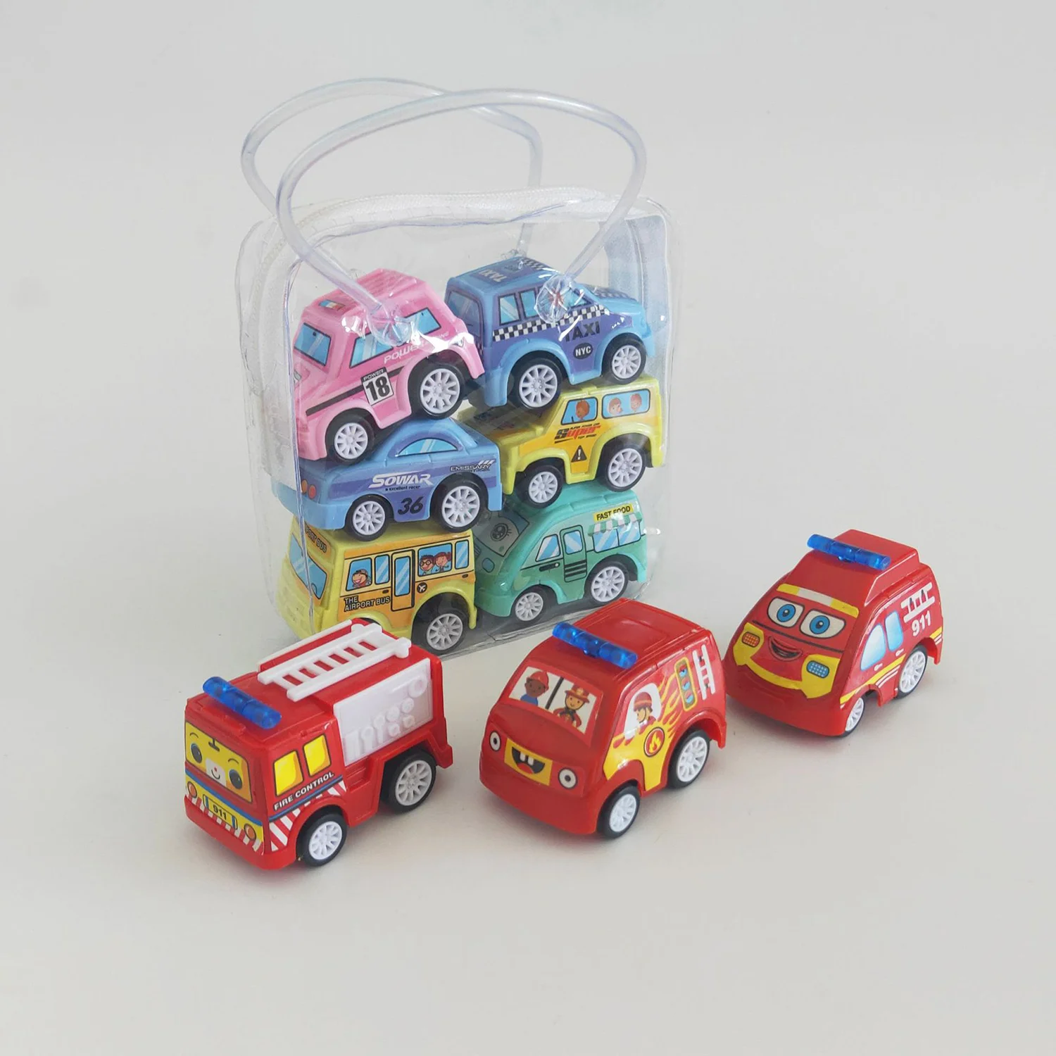 6-pack mini regenerative car inertia car set toy creative children's gift
