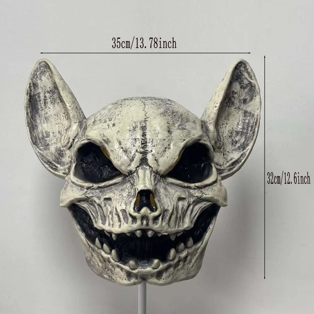 Realistische Totenkopf-Hundemaske Gruselige Tiermaske Horror-Cosplay-Kostüm-Requisite für Halloween-Party Maskerade – Detail 3