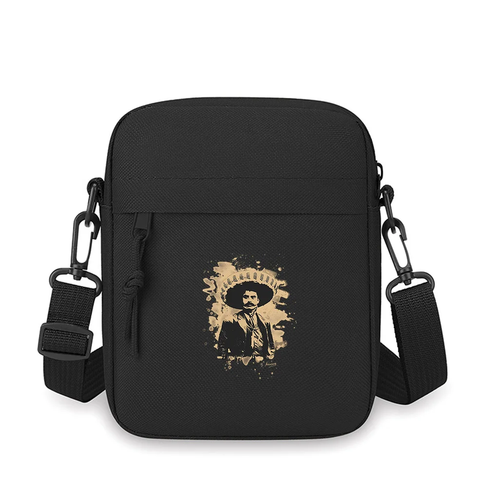 

Man sombrero suit art sketch Men Crossbody Bag Single Shoulder Women Cartoon Anime Film Printing Design Unisex
