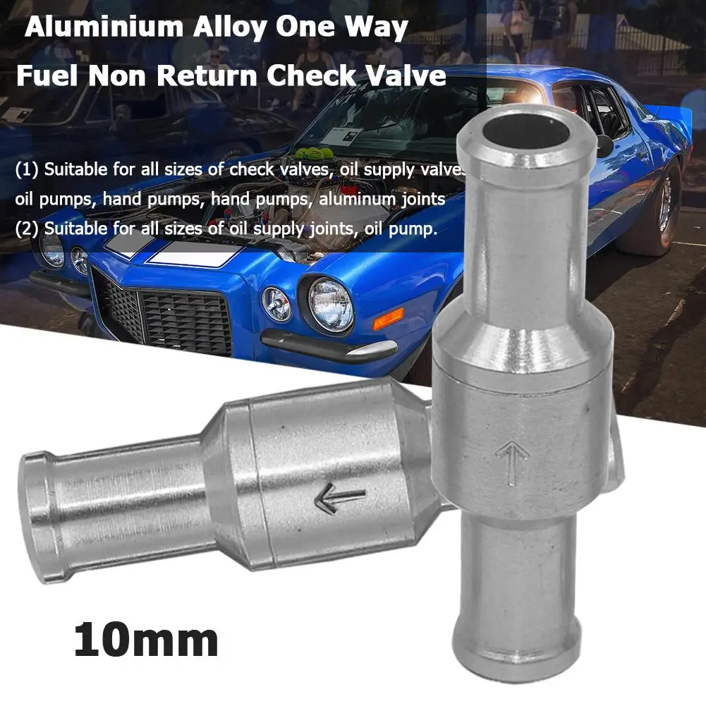 Aluminium Alloy One Way Fuel Non Return Check Valve Diesel for Car (12mm)
