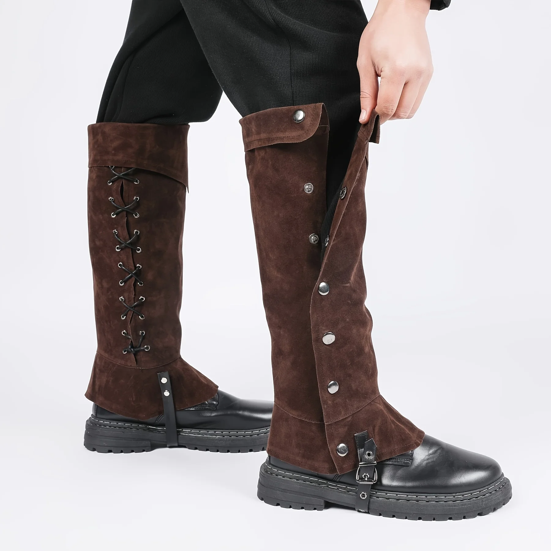 Keaplayee Pirate Boot for Viking Medieval  Steampunk Costumes Machine Washable Polyester Lightweight  Bubble Free