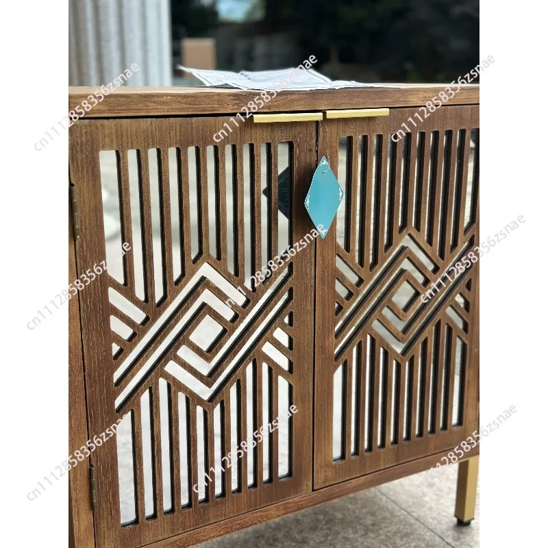 American style geometric pattern three-dimensional engraving craft furniture porch cabinet locker
