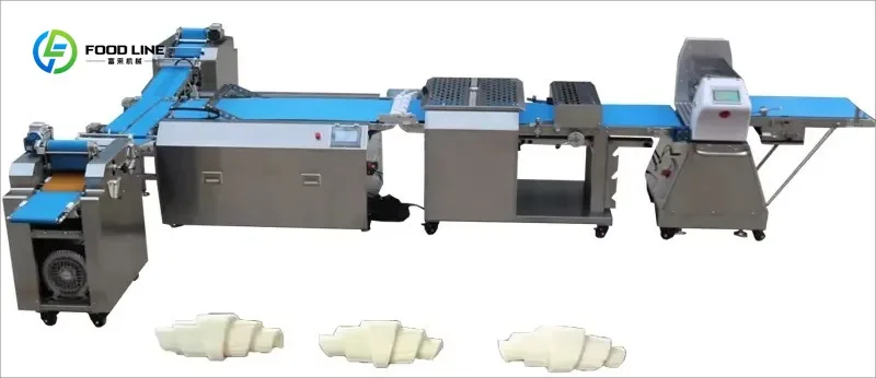 New Arrival Industrial Automatic Croissant Forming Line Croissant Making Machine for Food Factory customize