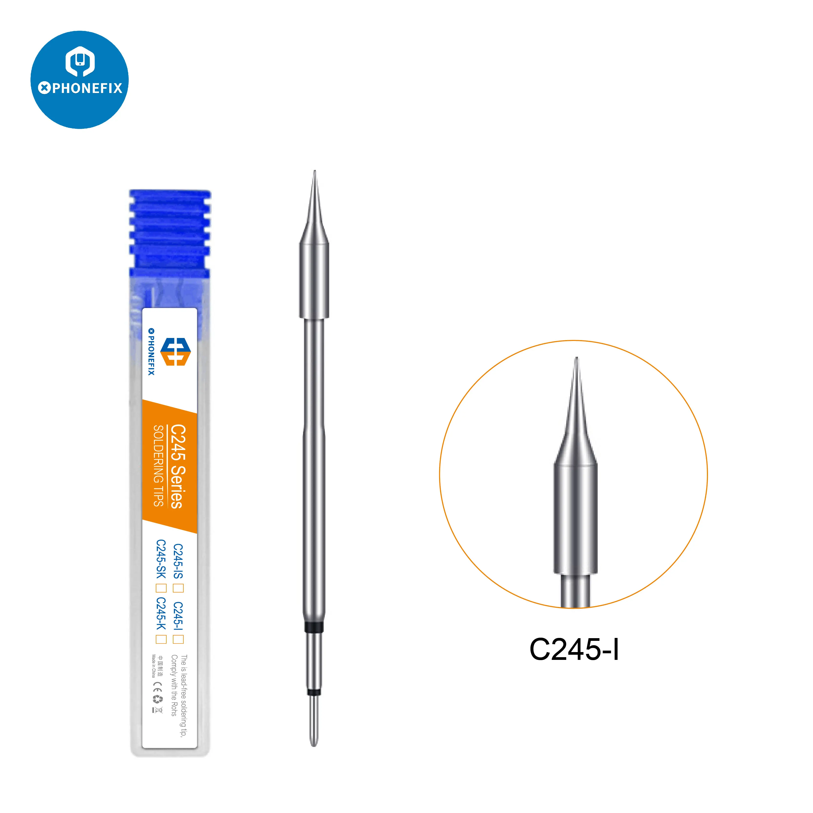 PHONEFIX C245 Series Universal Solder Iron Tips For JBC CD-2SHE Aixun Universal Welding Station Mobile Phone Motherboard Repair