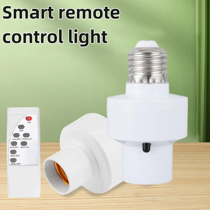 E27 Holder Infrared Smart Conversion Lamp AC85-265V Holder With IR Remote Control LED Energy-Saving For Bedside Living Room