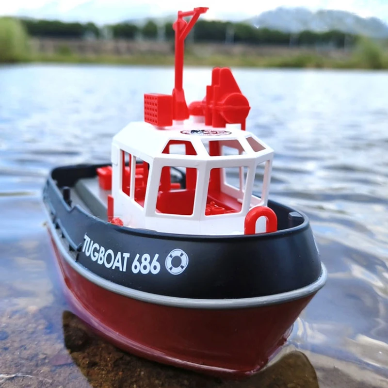 Mini Remote-controlled Tugboat Charging High-speed Boat Boat Electric Boy Children's Water Toy Boat Model