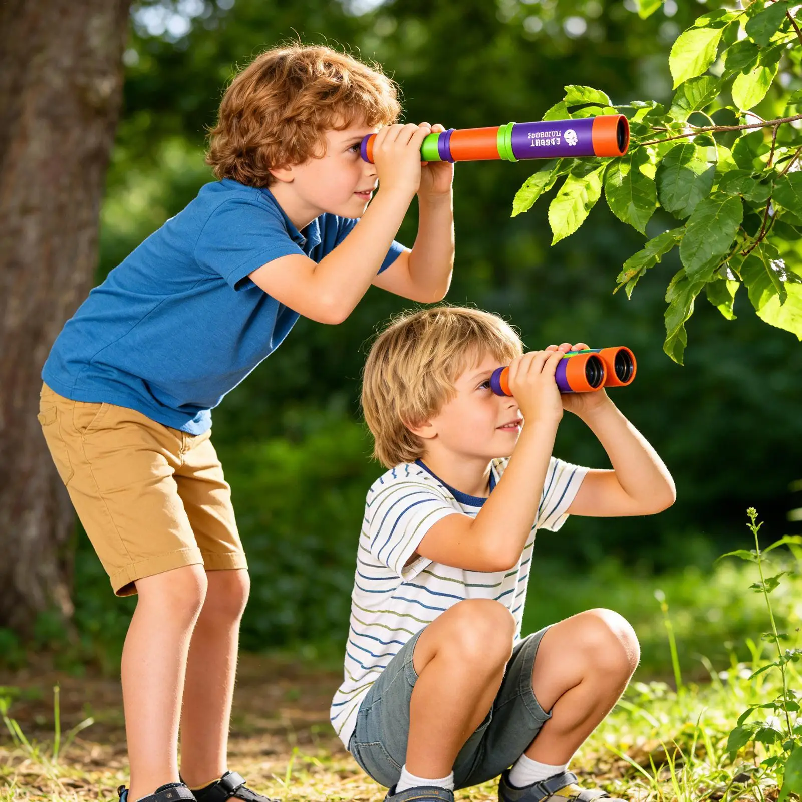 Retractable children's monocular telescope lightweight handheld outdoor hiking and camping telescope gift for children 6-12 year