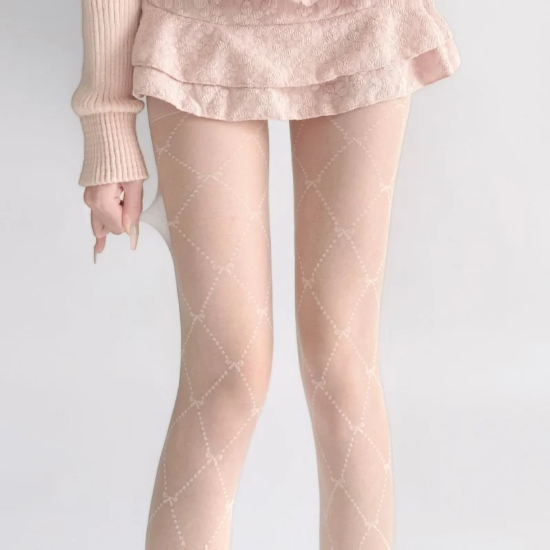 

Женские винтажные колготки с вертикальными полосками, кружевом и жаккардовым узором в японском стиле, сексуальные чулки с эффектом чистого желания