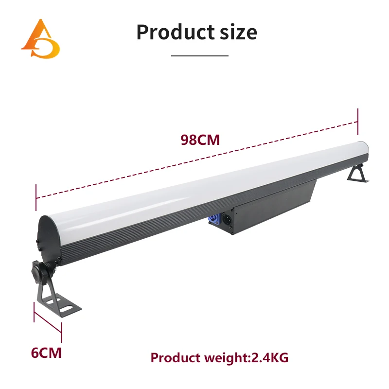 LED 18x12w RGBW 4in1 Light Strip Silent Color Light Strip DMX512 Pixel Control Professional DJ Disco Wall Light Stage Light