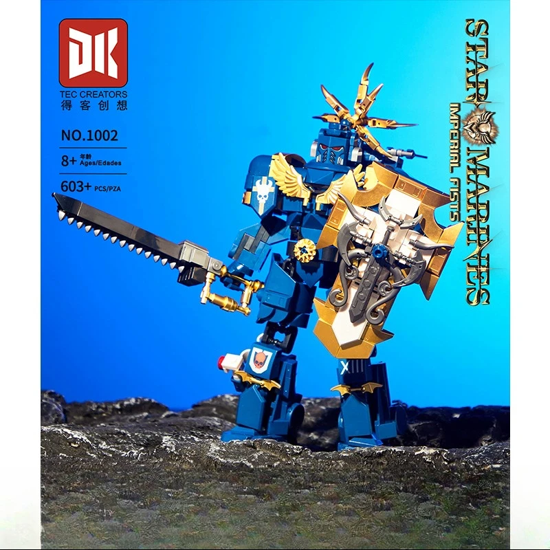 1002 الثقيلة درع المحارب 603 قطعة تمثال فارس جاهز للمعركة مع أسلحة قابلة للتبديل لتقوم بها بنفسك مجموعة التجميع لعبة
