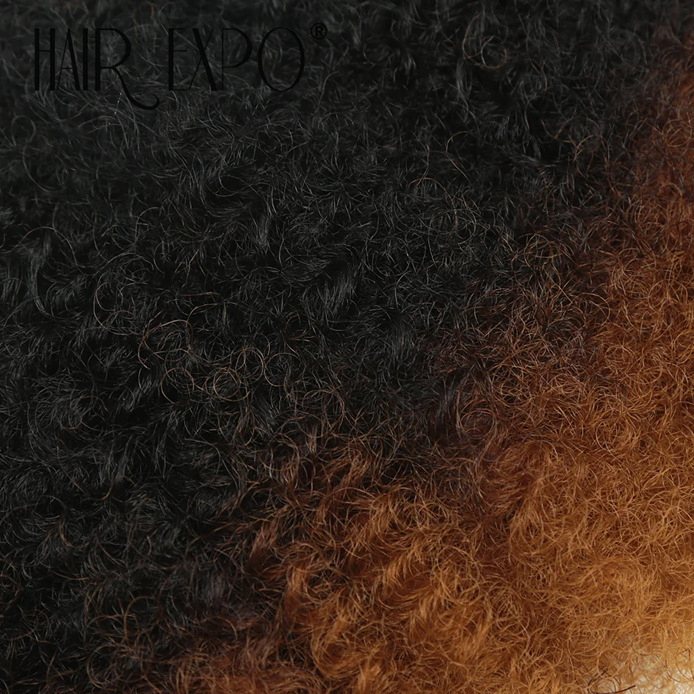 6er-Set Afro Kinky Curly Haarbündel 8' Synthetische Haarverlängerungen Lockige Weave Ombre Protein Faser Marley Twist Flechthaar – Detail 15