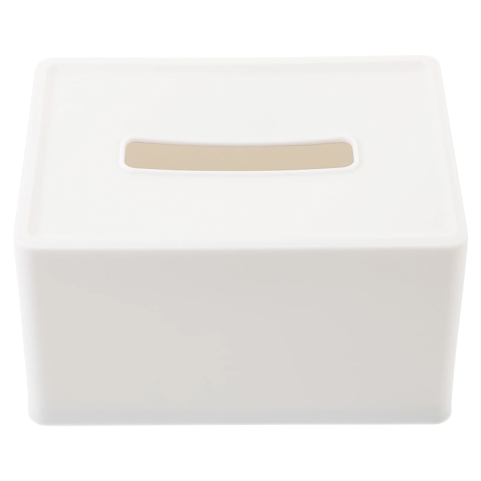 

1pc Plastic Tissue Box Cover Napkin Storage Case Pp Material Compact Light Desktop Holder For Home Office Bedroom Car Use
