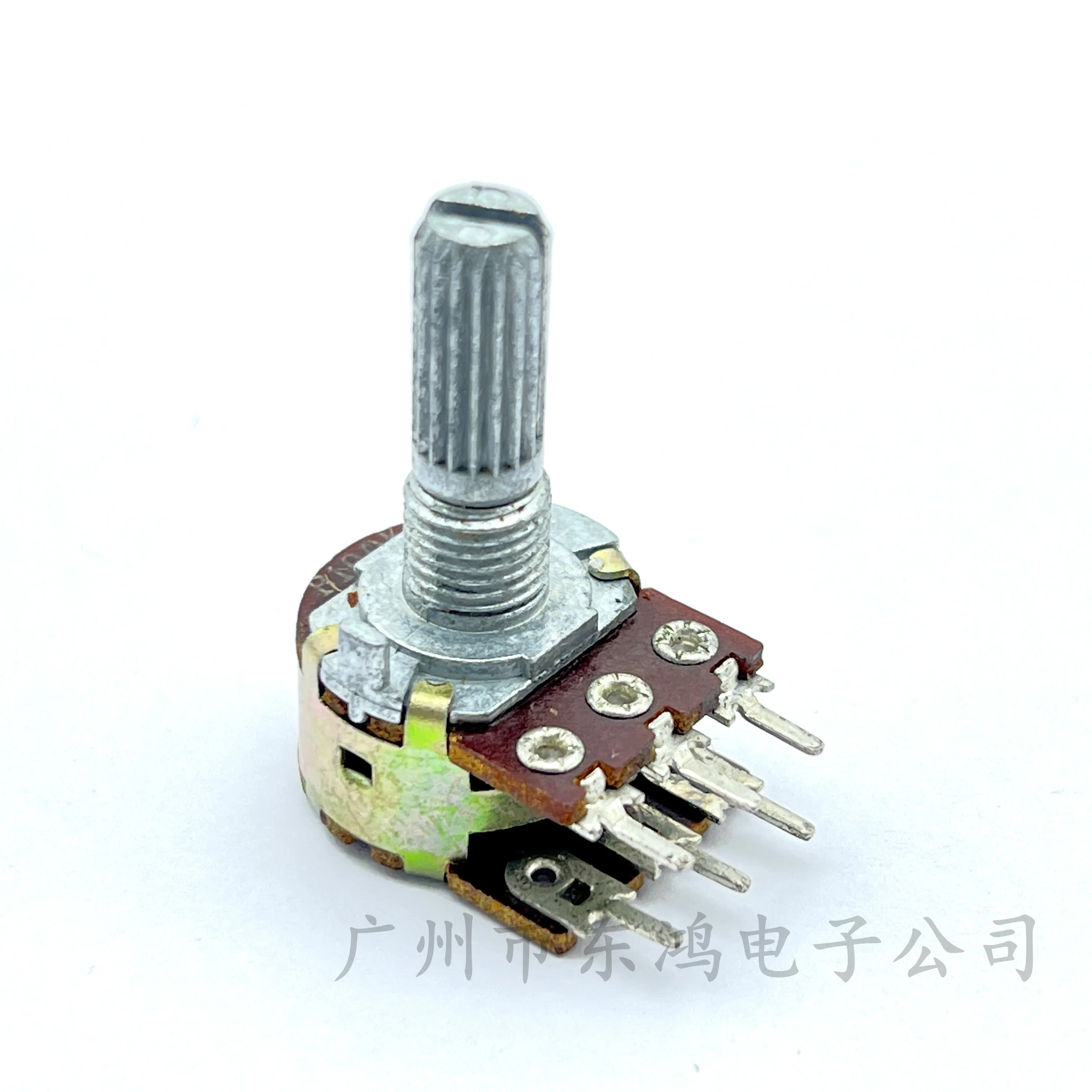 1 PCS WH148 duplex potentiometer B100K with midpoint positioning 6 pin shaft length 20MM