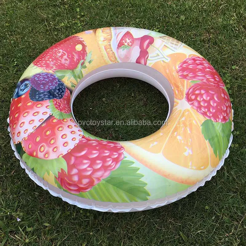 Inflatable Swimming Ring Tube 60CM Kids Adult Manufacturer Wholesale Safety Fruit Design Inflatable Swimming Ring