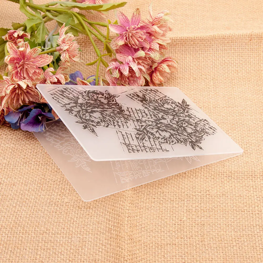 10.5x14.8cm Embossing Folders DIY Craft Template Stencil, Embossing Templates Paper Card Mold for DIY Craft Scrapbook Album