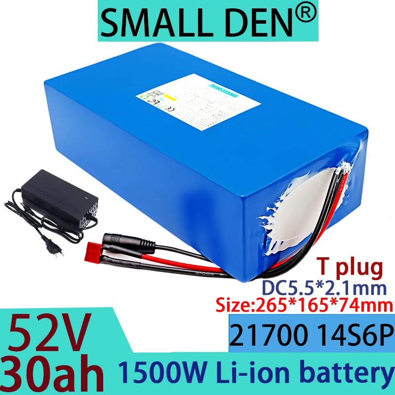 21700 lithium battery pack 60v 30ah 16S6P 0-1500W high-power electric vehicle scooter motorcycle tricycle+58.8V 2A 3A 5A charger