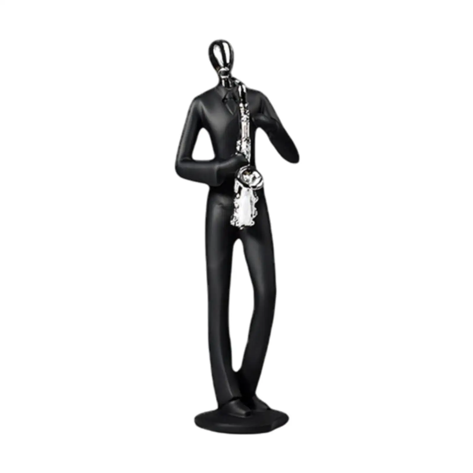 Giocatore di sassofono Musicista Figurina Resina da collezione Scultura decorativa Regalo musicale per Bar Hotel Libreria Armadio da ufficio