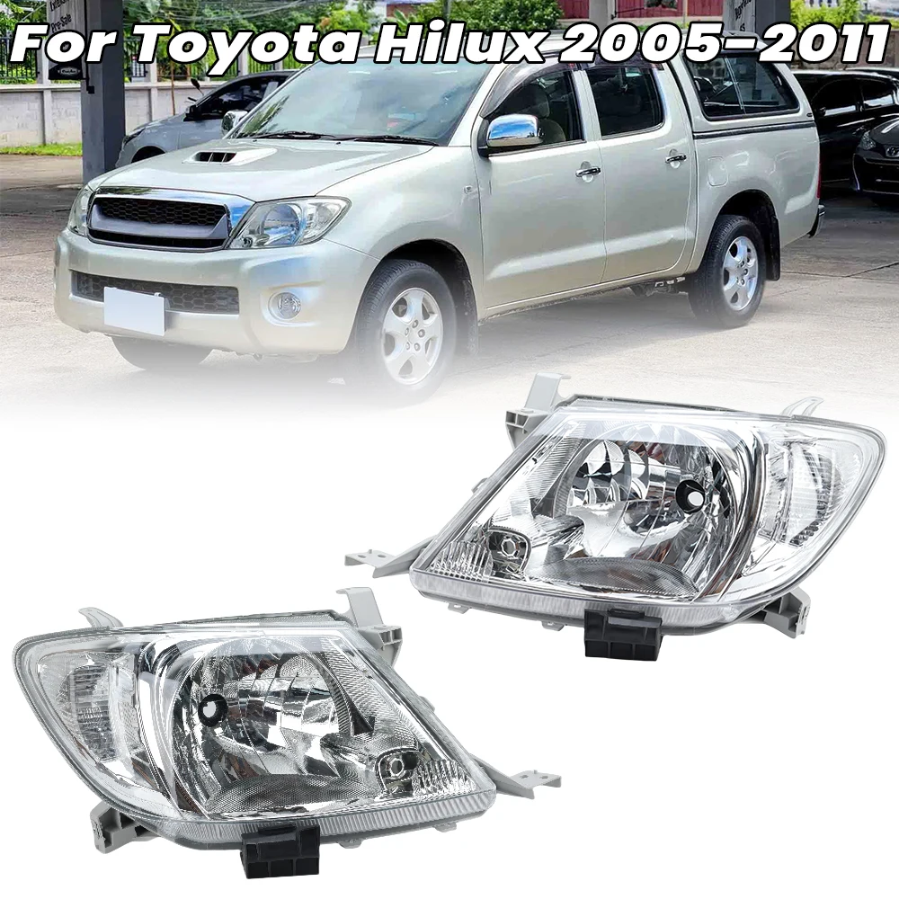 1pcs Headlight for Toyota Hilux Vigo 2005 2006 2007-2011 Head Light Lamp no bulb front headlights headlamp accessories