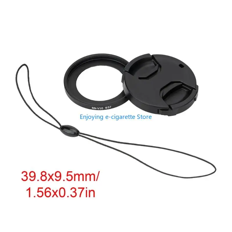 Kompakter Kamerafilter-Montagekragen für 37-mm-Adapter-Kit mit Objektivdeckel und Haltegurt, einfach zu tragen Y4QF – Detail 6