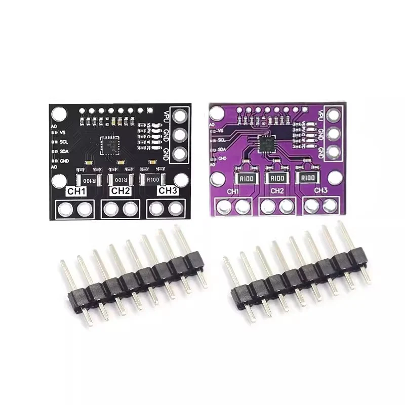 I2C SMBUS INA3221 Triple-Channel Shunt Current Power Supply Voltage Monitor Sensor Board Module Replace INA219 With Pins