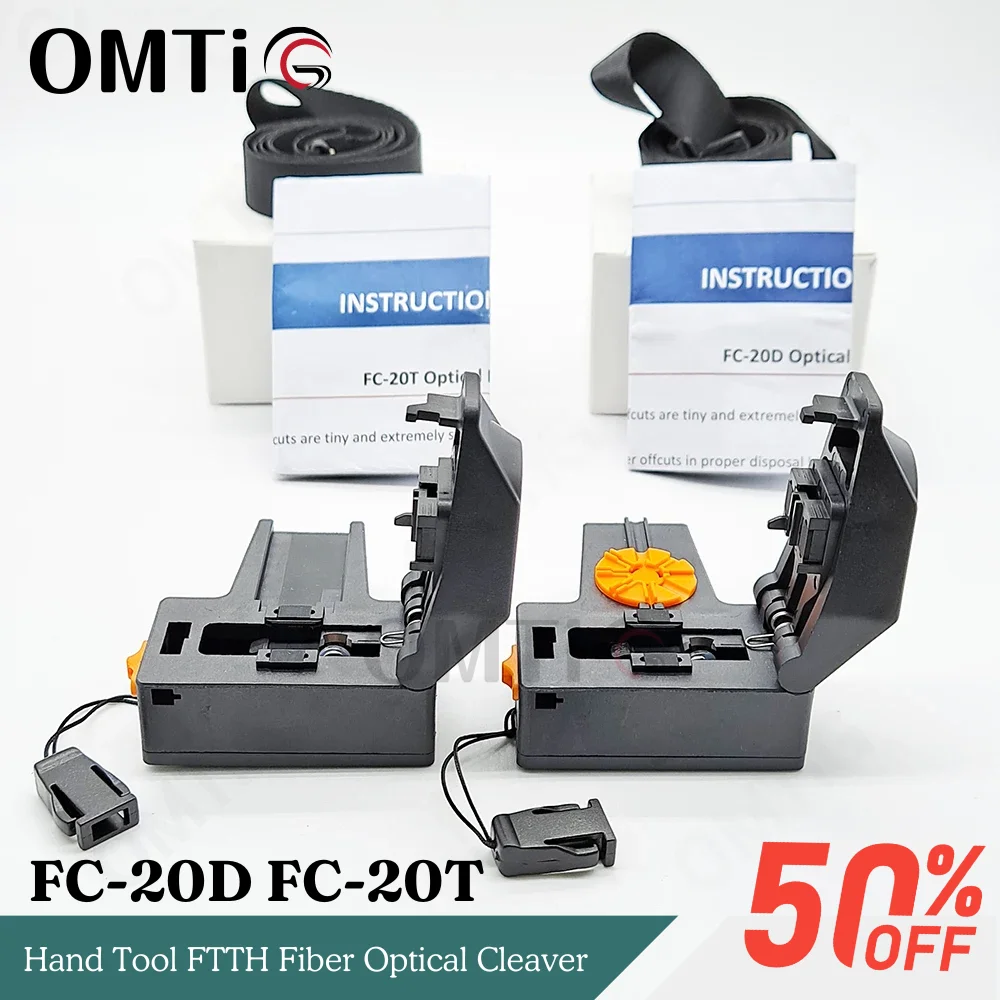 Fiber Optical Cleaver FC-20D FC-20T Hand Tool FTTH Optical Fiber Cutter Tungsten Steel Sheet Tool Plastic Material Mini Cleaver