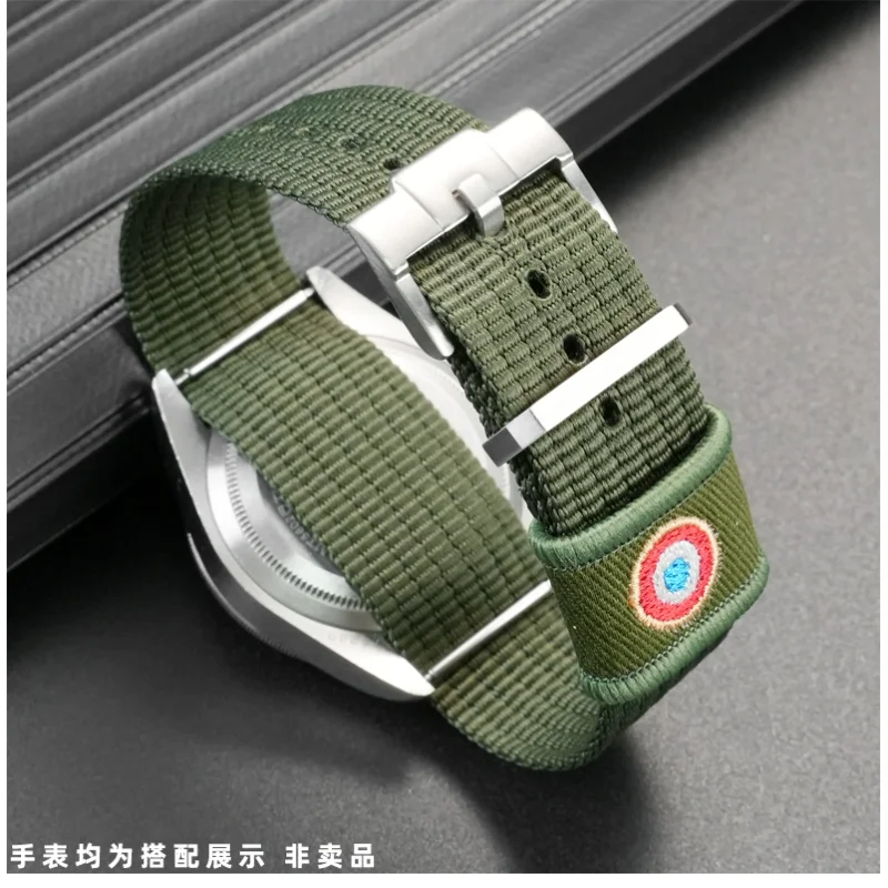 حزام ساعة نايلون عالي الجودة لـ TUDOR Black Bay Biwan/1958 سوار ساعة من القماش الناعم المقاوم للماء للرجال سوار معصم رياضي خارجي 22 مللي متر