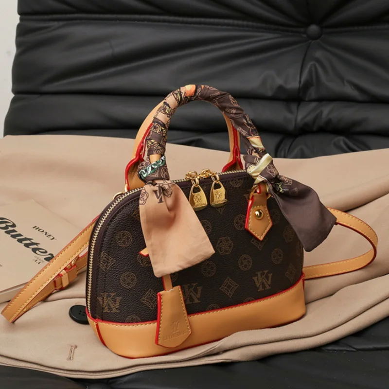 classic-vintage-monogram-mini-shell-bag-trendy-versatile-crossbody-handbag-with-silk-scarf-lock-hardware