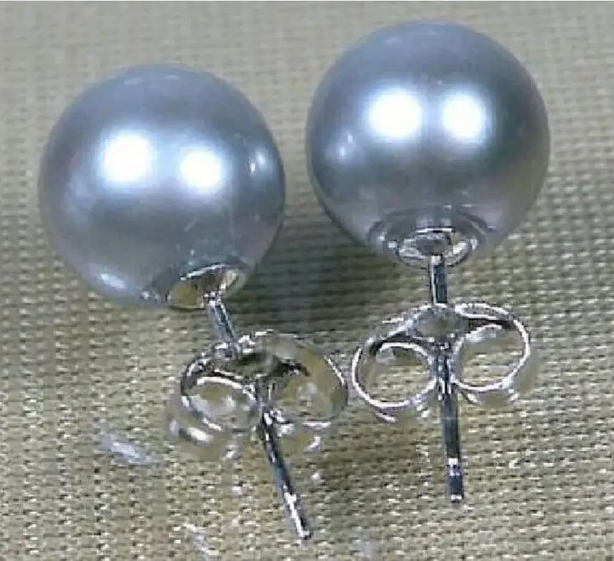 

Jewelry A PAIR 10-11MM Gray AUSTRALIAN SOUTH SEA PEARL EARRING