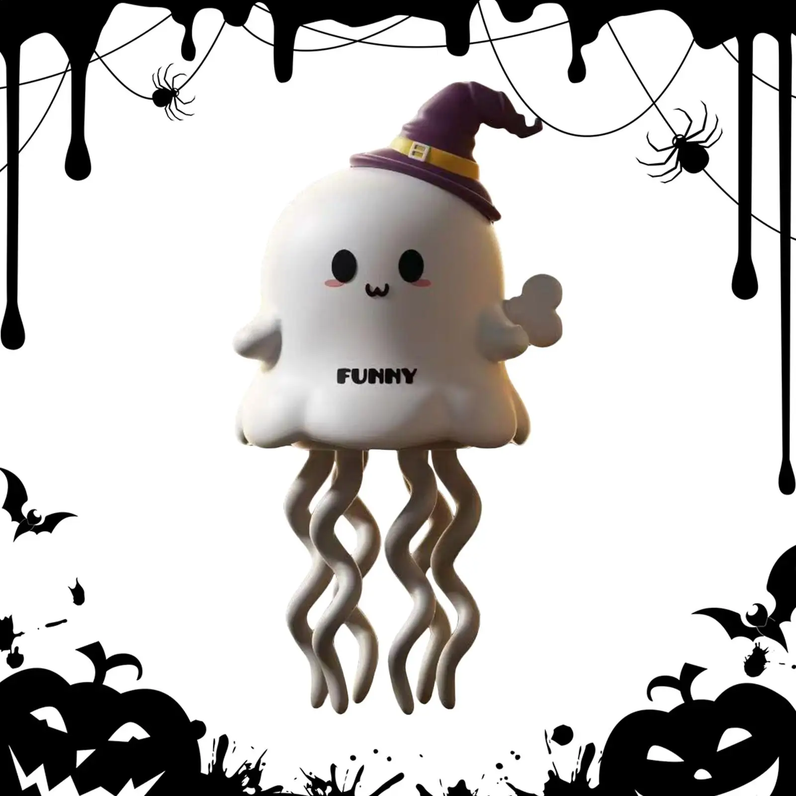 Giocattolo a carica di Halloween Fantasma danzante Zucca Figura a orologeria Compagno calmante Rilassante Gak Scherzo Prop per comodino camera da letto