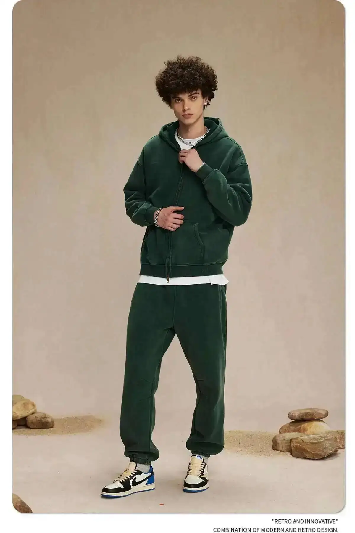IEFB Men's Wear Wax Printing Vintage Male Hoodies Oversized Loose Zipper Water Washed Plush Sweatshirt Trendy New 9C9349 28 S4bef3ceb3a274e1a901f1b8e91631bf2V
