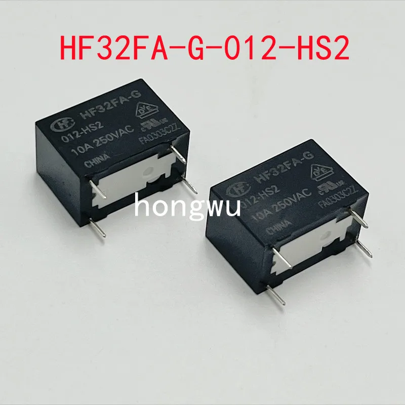 100% Original New 2PCS  HF32FA-G-012-HS2 DC12V relay 10A 4pins