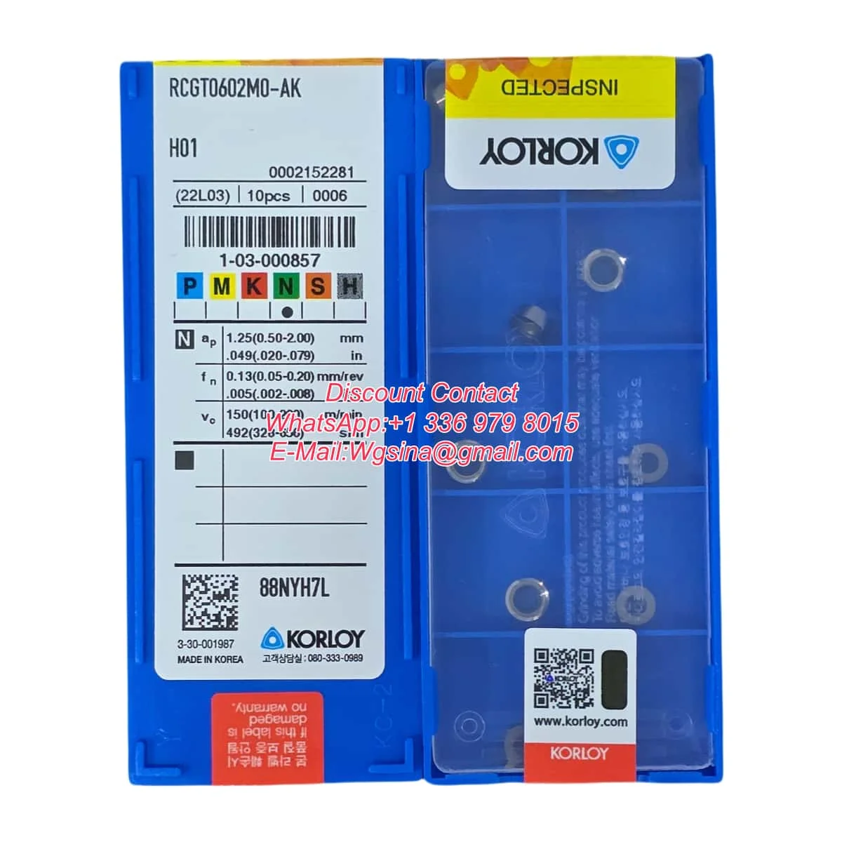 KORLOY Original RCGT RCGT0602MO RCGT0803MO RCGT1003MO RCGT1204MO AK H01 Finishing Carbide Turning Inserts Milling Cutter