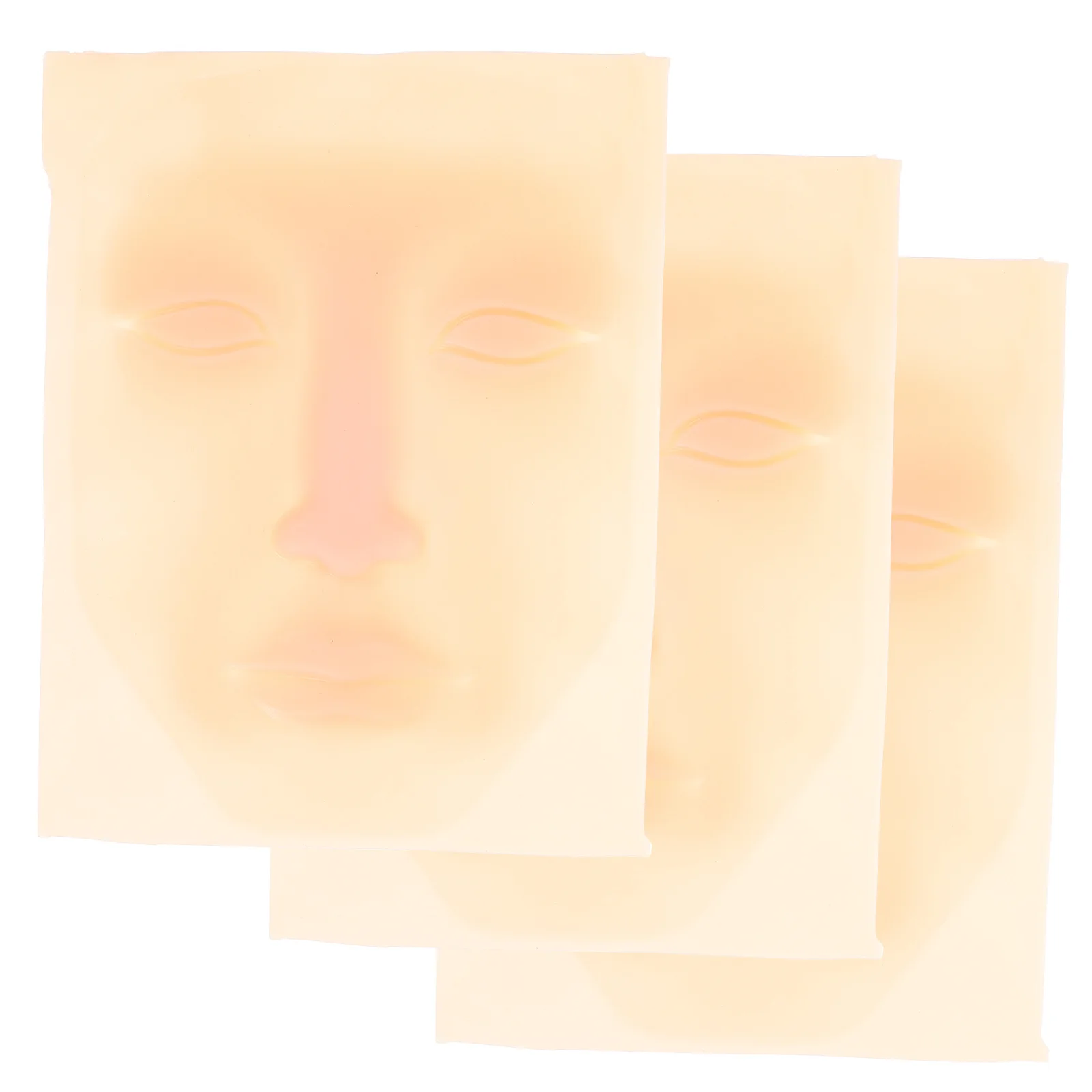 3 قطع من ممارسة الوشم السيليكون، بشرة مزيفة ناعمة واقعية للمكياج، ممارسة مستلزمات التدريب على الوشم Microblading