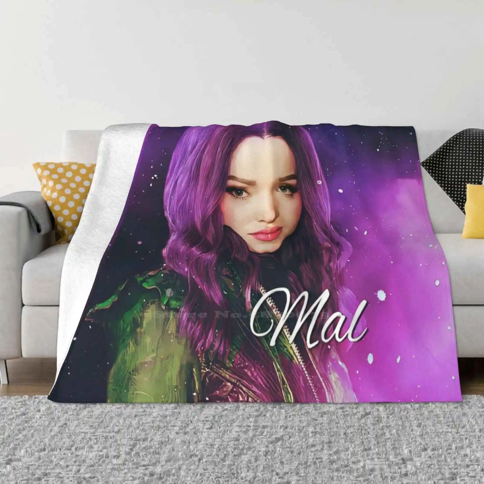 Mal Purple Pink Princess-Descendants 3 New Arrival Fashion Leisure Warm Flannel Blanket Descendants Mal Mal Descendants 3