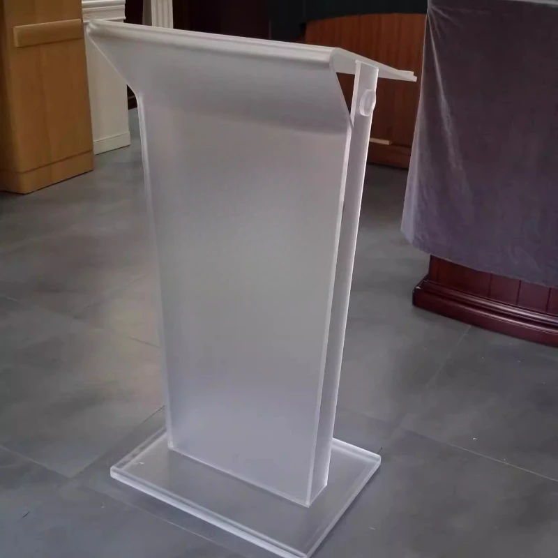 Frosted Acrylic Speech Reception Desks Welcome Reception Desks Restaurant Light Luxury Office Furniture Военное ДелоZY40JDT