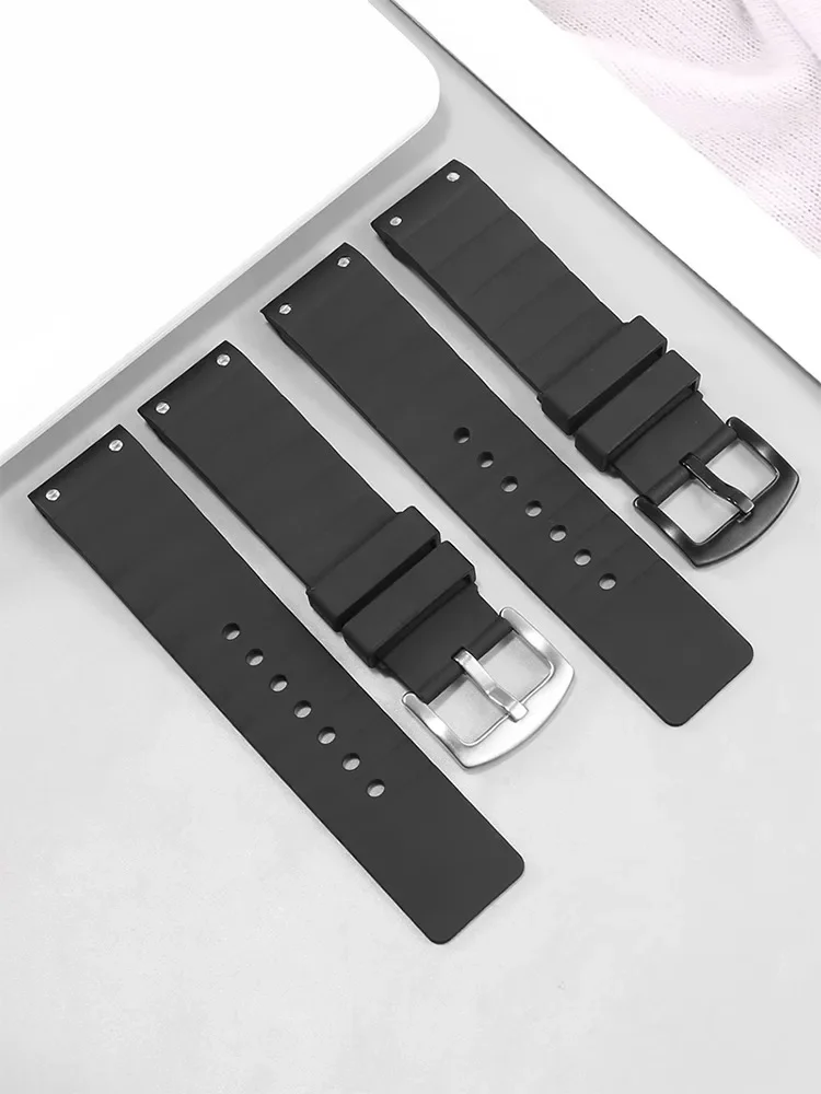 Аксессуары для часов, ремешок для Cartier Santos 100, резиновый черный ремешок для часов, высококачественная водонепроницаемая мужская силиконовая цепочка 23 мм