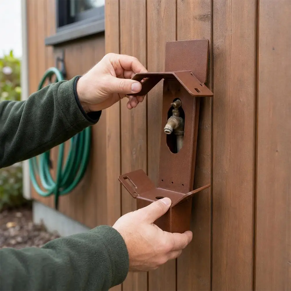 Detachable Wall‑Mounted Garden Hose Rack Wide Support Hose Organizer For Yard Garden Garage Shed Storage Garden Watering Accesso