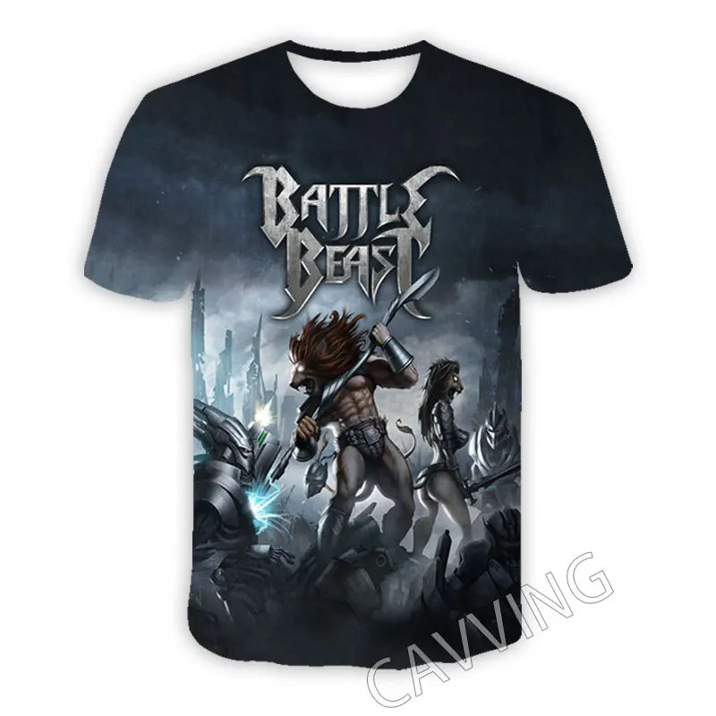 CAVVING 3D Printed  Battle -beast -rock  Casual T-shirts  Hip Hop T Shirts Harajuku Styles Tops Clothing for Men/women