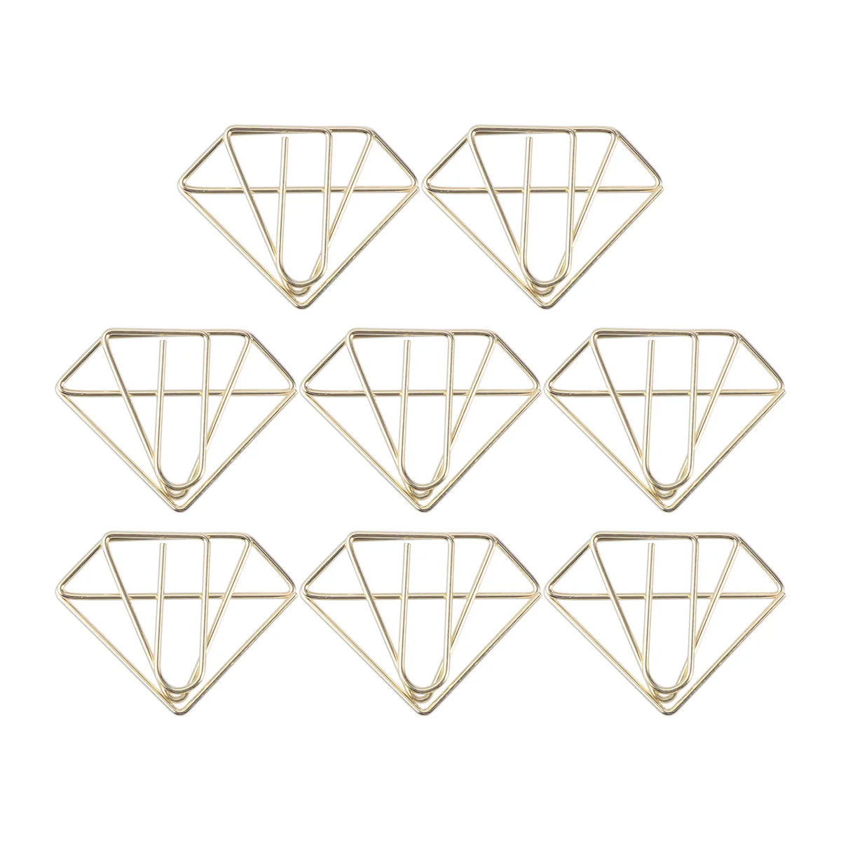 8Pcs Golden Paperclips for Office Accessories Decorative Bookmark Pins Hold Tight No Slide Compact Design Ideal for Files