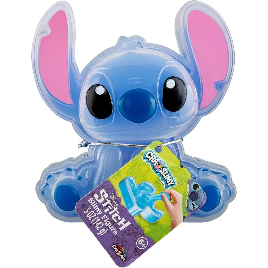 

CRAZSlimy Stitch Slime Toy Glossy Stretchy er Soft Smooth Blue Stitch Slime with Stitch Shaped Confetti MixIns for Boys and Gir