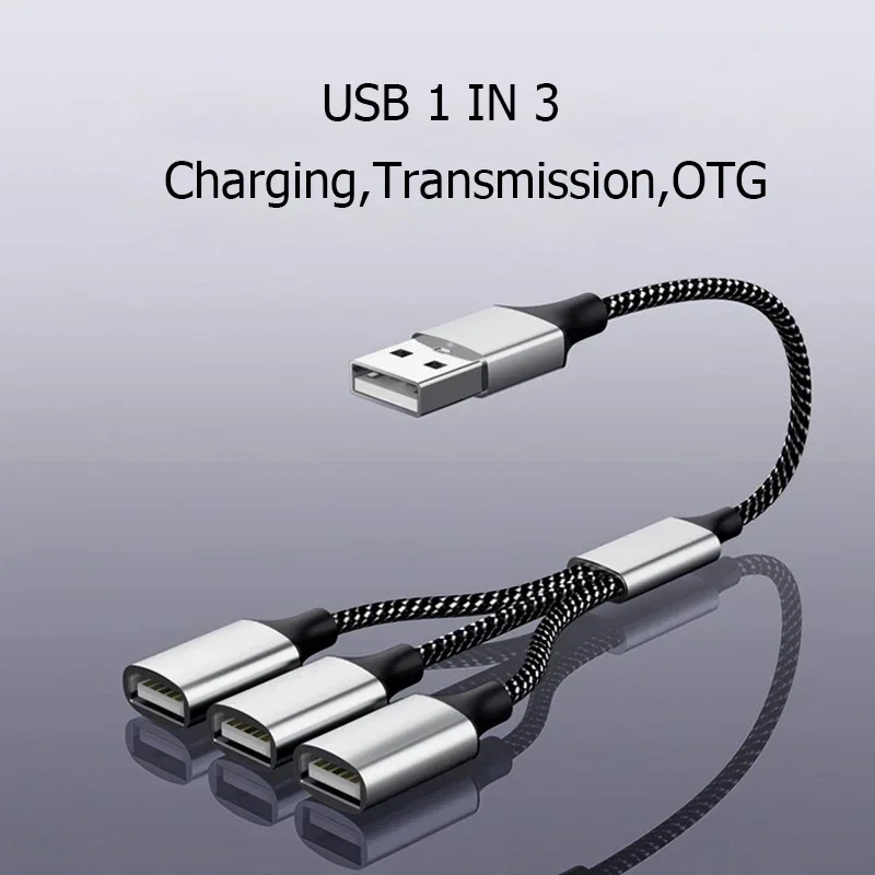 USB One To Three Docking Station Expansion Splitter Multi Interface OTG Converter Mobile Phone and Computer Set Wire Adapter